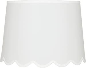 White Scallop Bottom Empire Lamp Shade 13x15x11 (Spider) - Springcrest | Amazon (US)