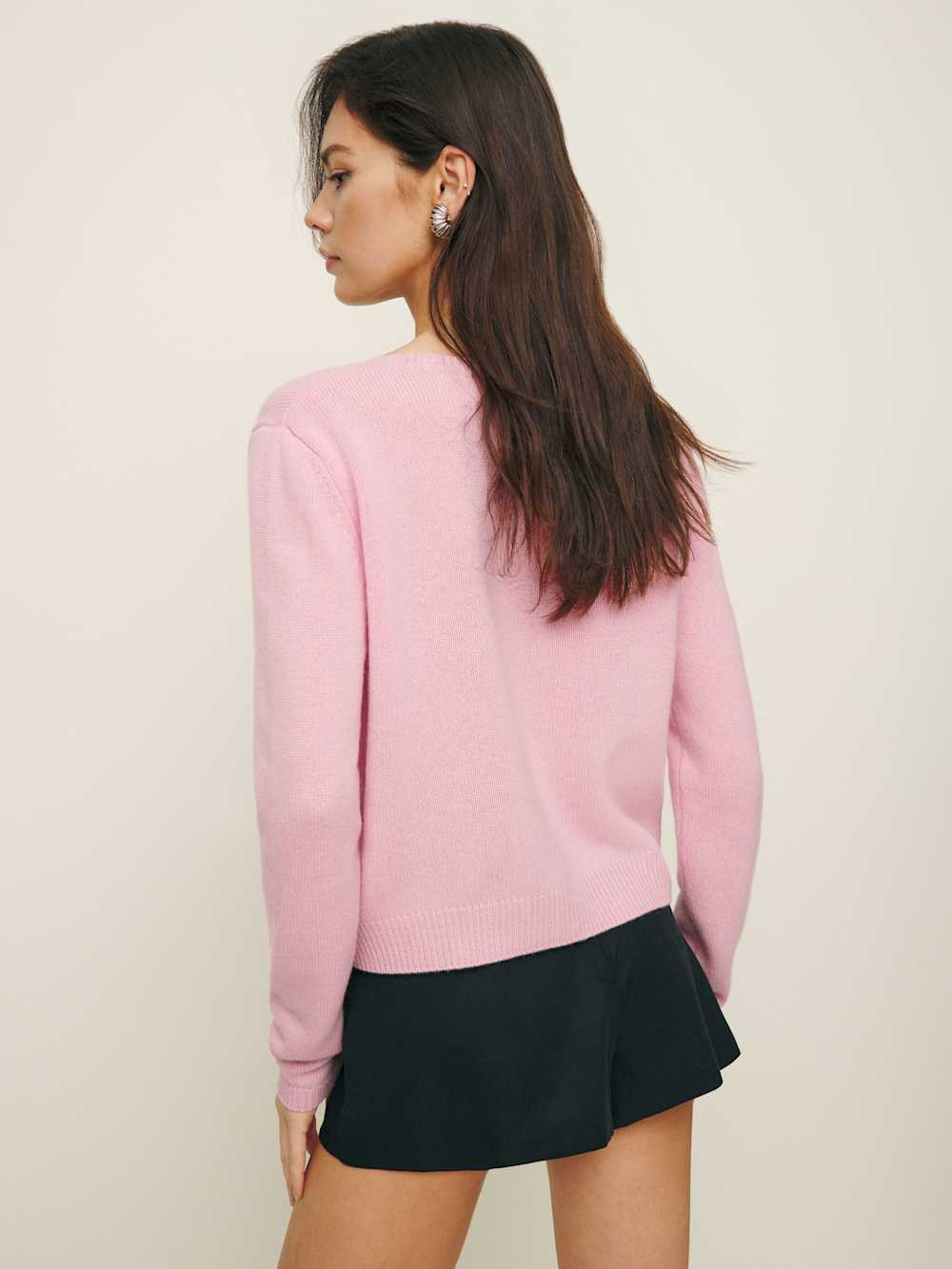 Clara Cashmere Crew Cardigan | Reformation (Global)