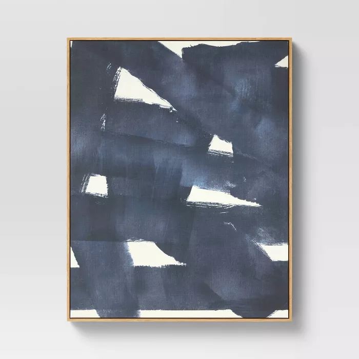 24&#34; x 30&#34; Abstract Framed Wall Canvas Dark Navy/Cream - Project 62&#8482; | Target