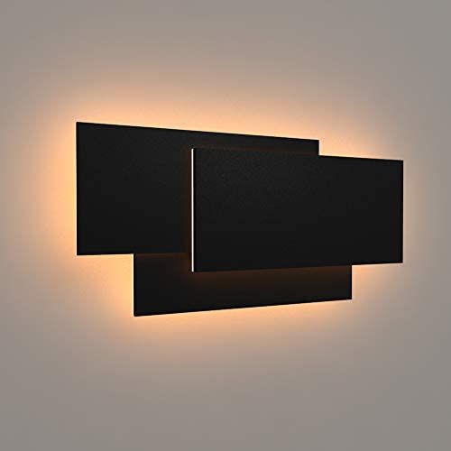 Ralbay 15.75”/36W LED Modern Wall Sconce Indoor Matte Black Wall Mount Light for Living Room Be... | Amazon (US)