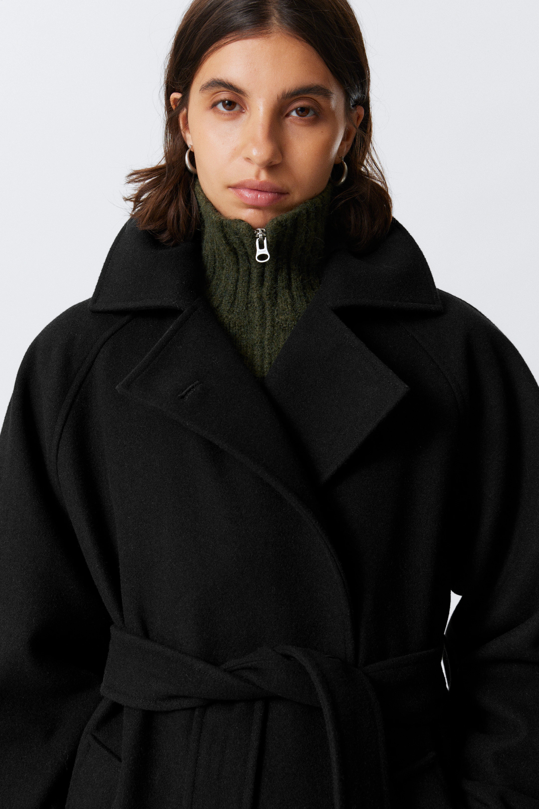 Kia Zweireihiger Oversize-Mantel aus Wollmischung | H&M (DE, AT, CH, NL, FI)