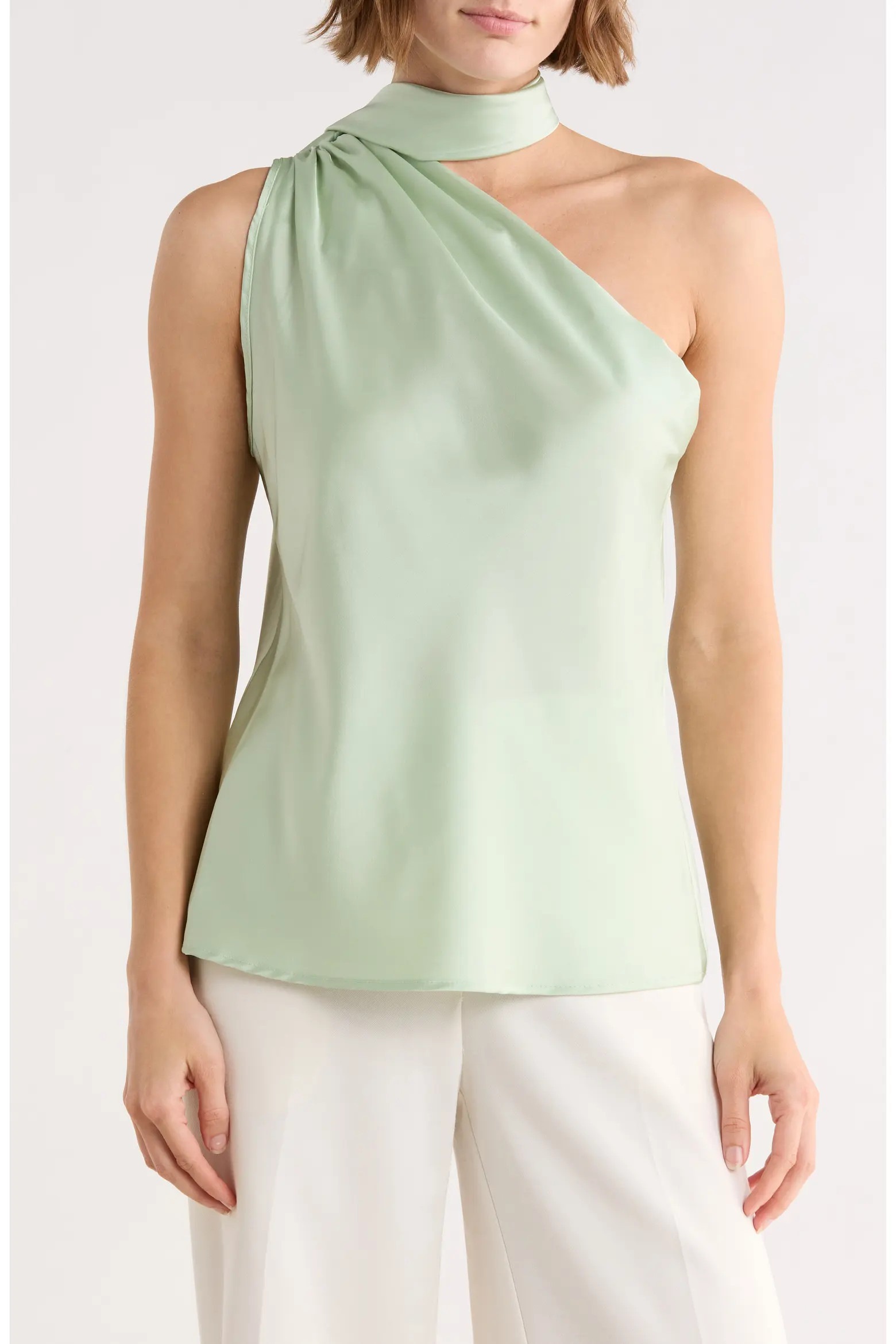 Scarf Detail One-Shoulder Satin Top (Women) | Nordstromrack | Nordstrom Rack