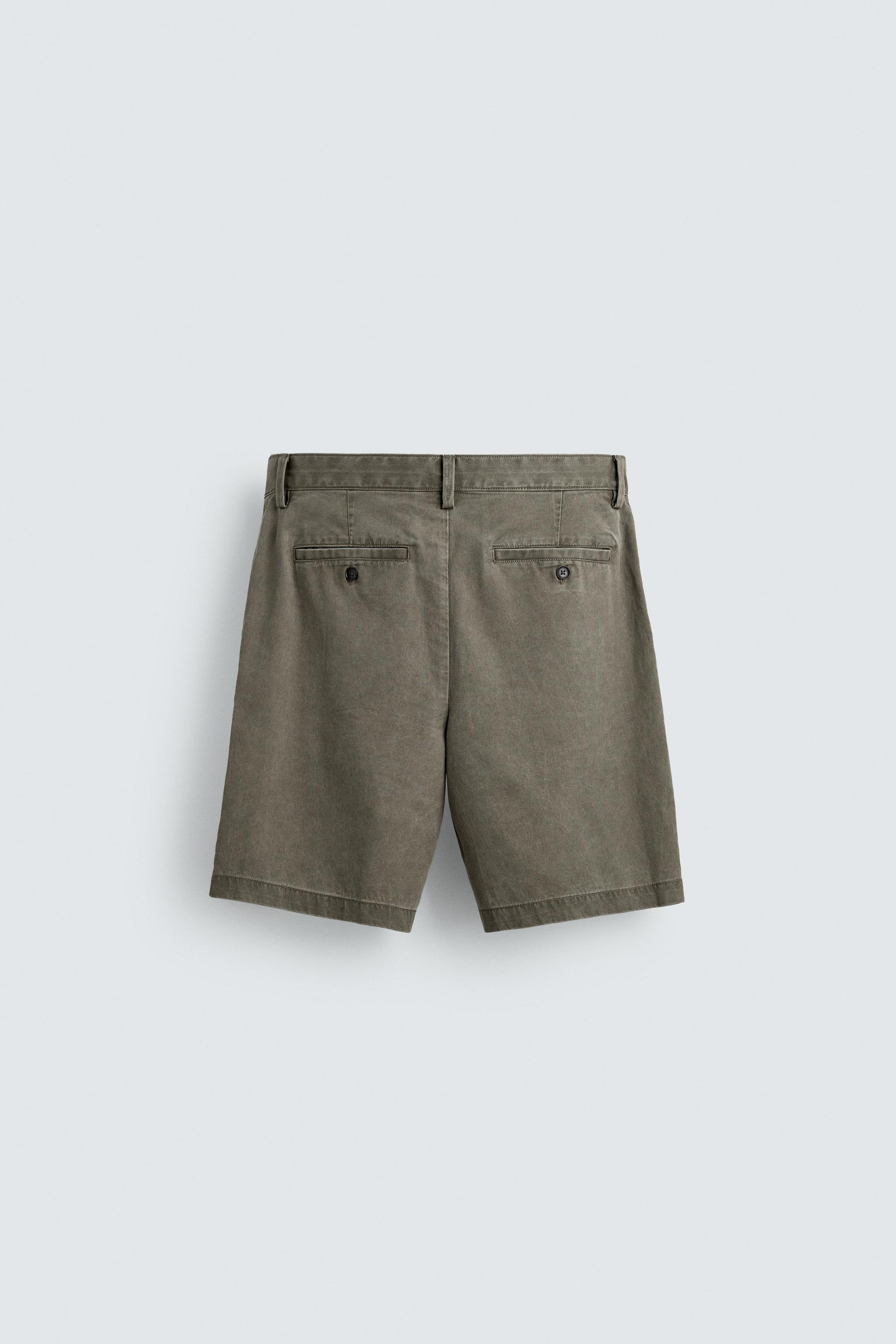 REGULAR FIT PLEATED SHORTS | Zara US