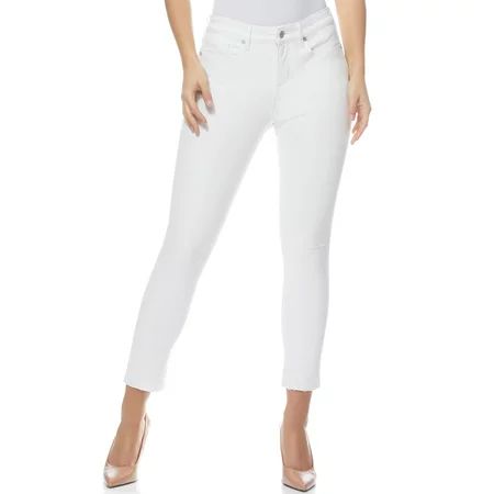 Sofia Jeans by Sofia Vergara Rosa Curvy High Waist Destructed Ankle Jeans, Women's | Walmart (US)