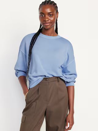 Drop-Shoulder Crop Sweatshirt | Old Navy (US)