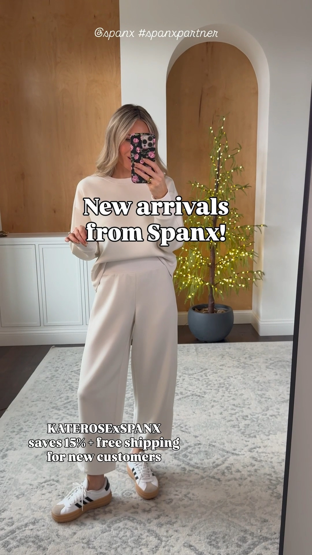 @spanx new arrivals! Use code KATEROSExSPANX to save 15% plus free shipping for new customers 

Gorgeous new air essentials luxe collection - comes in multiple colors and styles. Wearing crewneck sweatshirt (sized up to small) and barrel sweatpants (xs petite)

Air essentials luxe cardigan is such a nice gift - perfect for travel or an elevated casual outfit. 4 colors - wearing size small

Booty boost luminara leghjngs - beautiful sheen detail - grab the matching tank for an elevated workout set! Comes in full length or 7/8 length. Wearing xs in both

#spanxpartner

Follow my LTK @roseykatestyle on the @shop.LTK app to view this post and get my exclusive app-only content!

#liketkit #LTKHoliday
@shop.ltk
https://liketk.it/5Gwnf 

Follow my LTK @roseykatestyle on the @shop.LTK app to view this post and get my exclusive app-only content!

#liketkit #LTKPetite #LTKGiftGuide #LTKTravel #LTKPetite #LTKGiftGuide
@shop.ltk
https://liketk.it/5H47R

#LTKOver40 #LTKSeasonal #LTKPetite