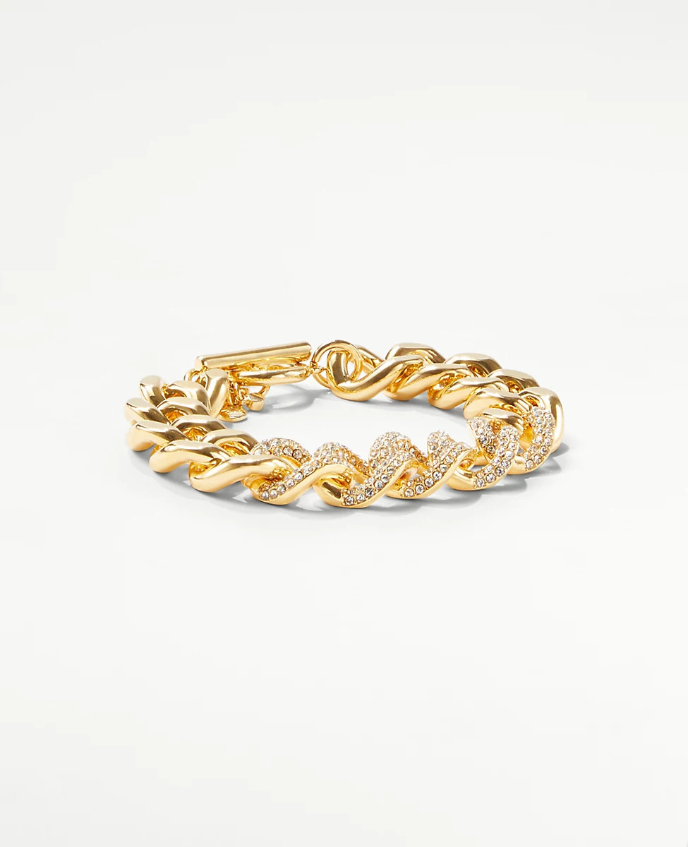 Embellished Chunky Chain Bracelet | Ann Taylor (US)