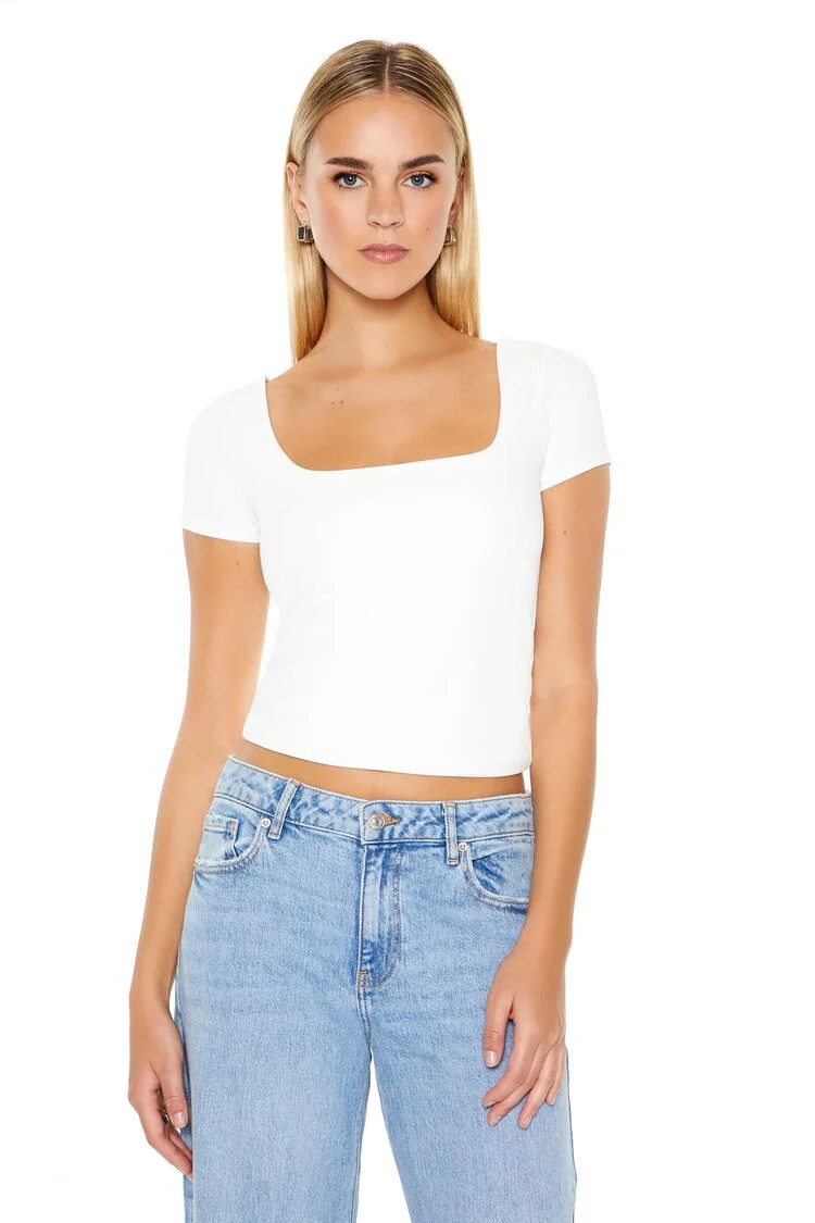 Sculpt Shape Cropped Tee | Forever 21