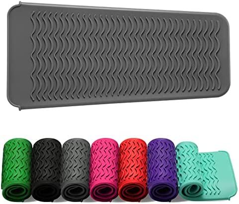 ZAXOP Resistant Silicone Mat Pouch for Flat Iron, Curling Iron,Hot Hair Tools (Grey) | Amazon (US)