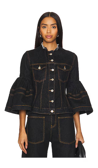 Black Denim Jacket in Black | Revolve Clothing (Global)