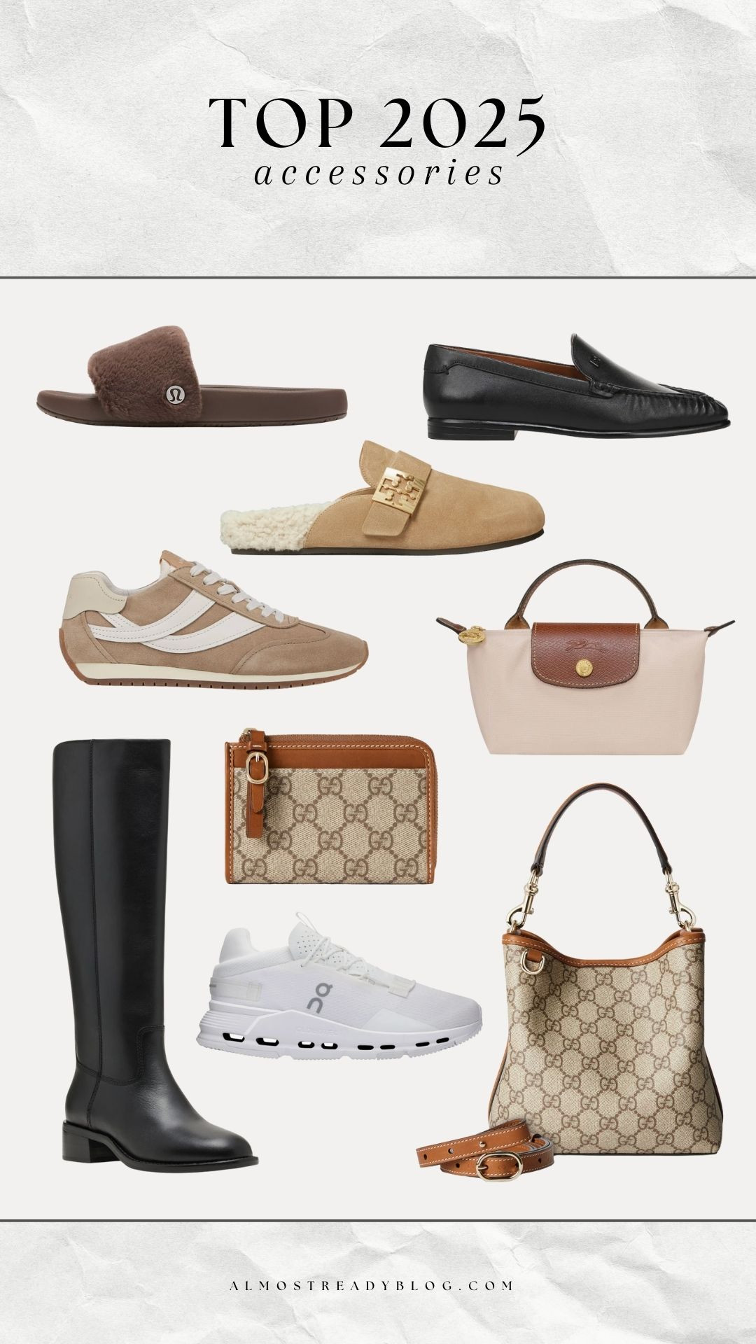 Top Selling 2025 Accessories!

top sellers, watchnow, shoes, nordstrom, purse, gucci, on cloud, shoe crush, finds under 100, tory burch, blondo, amanda west 

 #LTKHoliday #LTKSeasonal #LTKFindsUnder100