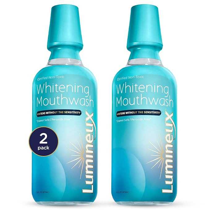 Lumineux Teeth Whitening Mouthwash, 16 Oz. 2 Pack - Peroxide Free - Enamel Safe - Whitening Witho... | Amazon (US)