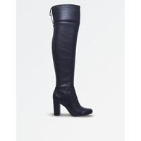 Michael Kors Ladies Black Jamie Over-The-Knee Leather Boots, Size: EUR 37 / 4 UK WOMEN | Selfridges