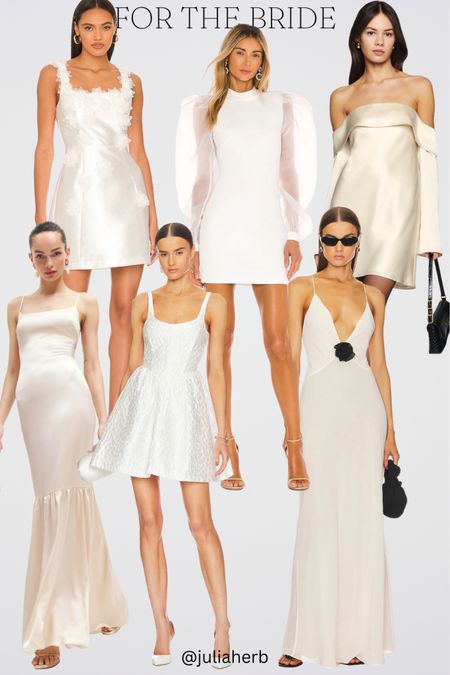 For the bride! Beautiful white dresses for the engagement party, bridal shower, bachelorette party, or rehearsal dinner 🤍

#LTKstyletip #LTKwedding #LTKfit