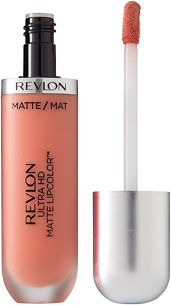 REVLON Ultra HD Matte Lipcolor Velvety Lightweight Matte Liquid Lipstick in Nude Brown 0.2 oz, Em... | Amazon (US)