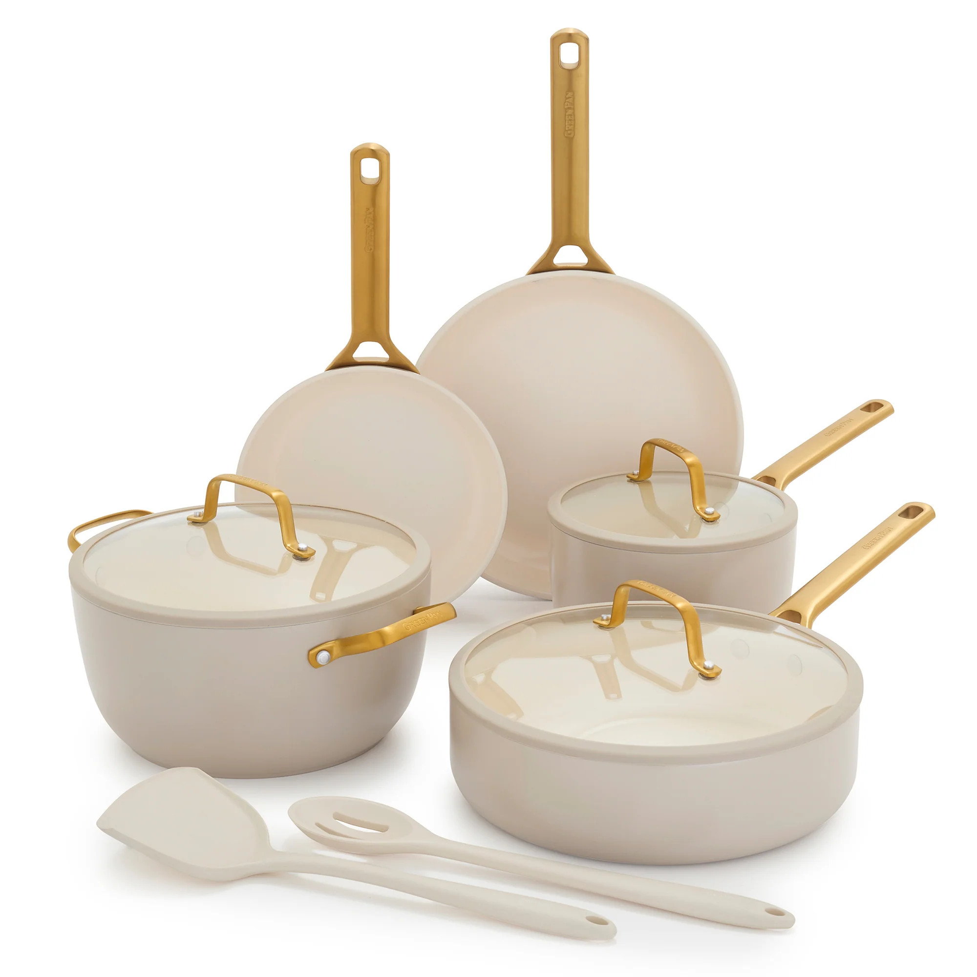 Reserve Pro Ceramic Nonstick 10-Piece Cookware Set | Macadamia | GreenPan