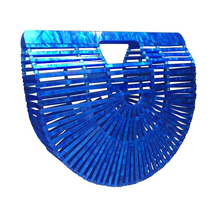 Beauty YaYa Bamboo/Acrylic Clutch Handbag Wooden Purse Tote Bag | Amazon (US)