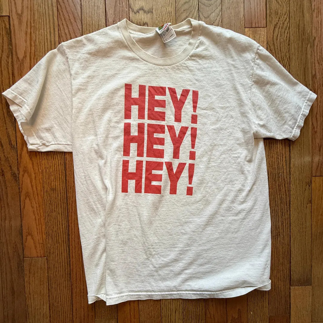 Vintage Hey Hey Hey T-Shirt White Fruit of the Loom Heavy Cotton Tee | 90s Graphic | Size L | Etsy (US)