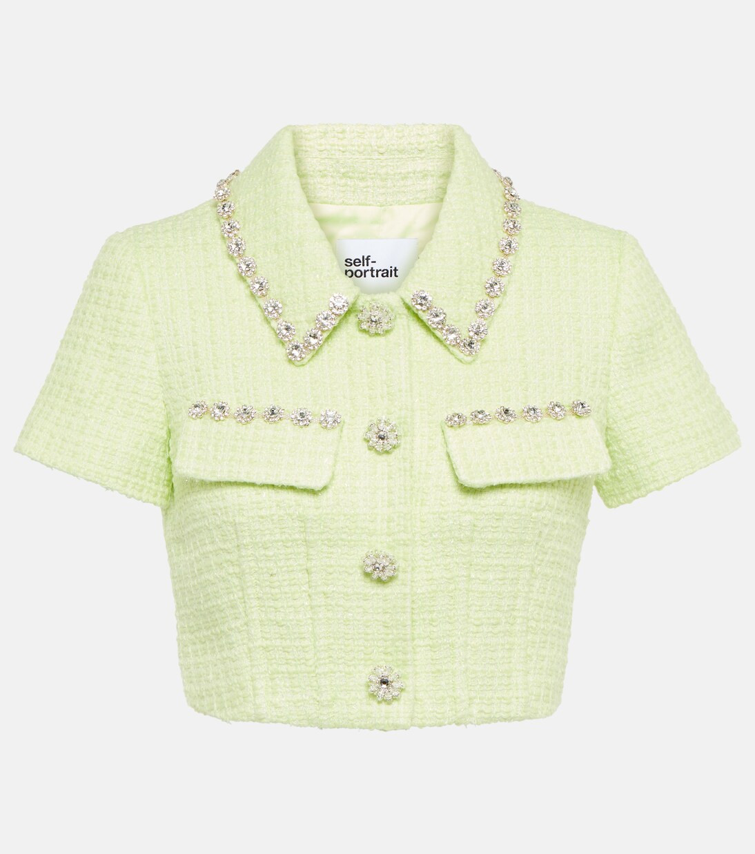 Embellished bouclé crop top | Mytheresa (US/CA)