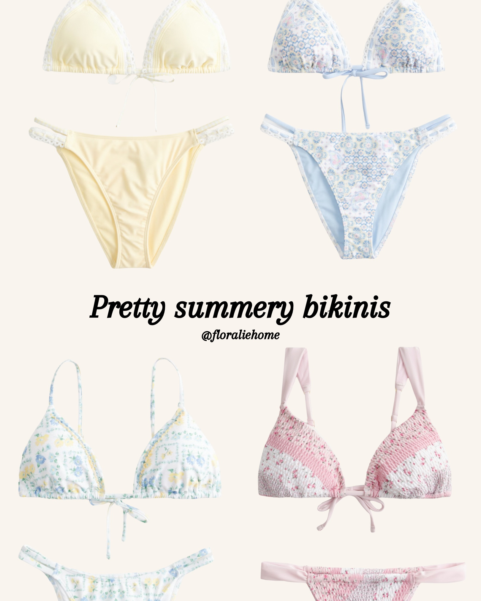 Pretty & girly summery bikinis from Hollister 🩵🍋🌸

#LTKswimwear #LTKuk #LTKsummer