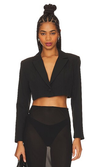 superdown Ryan Blazer Top in Black. - size XXS (also in M, S) | Revolve Clothing (Global)