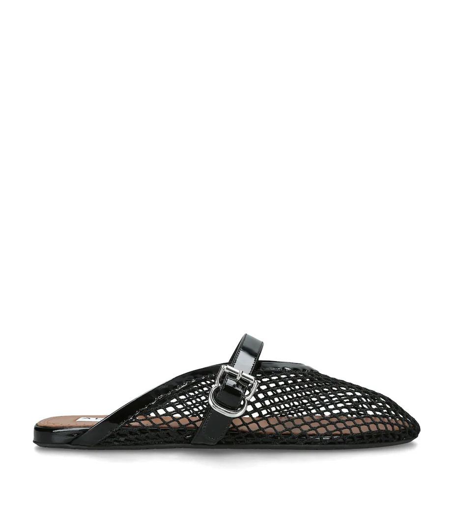 Patent Leather Fishnet Mules | Harrods UK