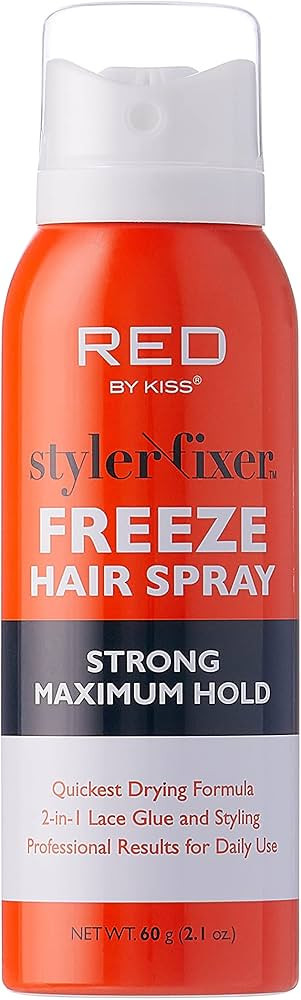 Red by Kiss Styler Fixer Freeze Hair Spray Strong Maximum Hold 2-In-1 Lace Glue and Styling 2oz | Amazon (US)