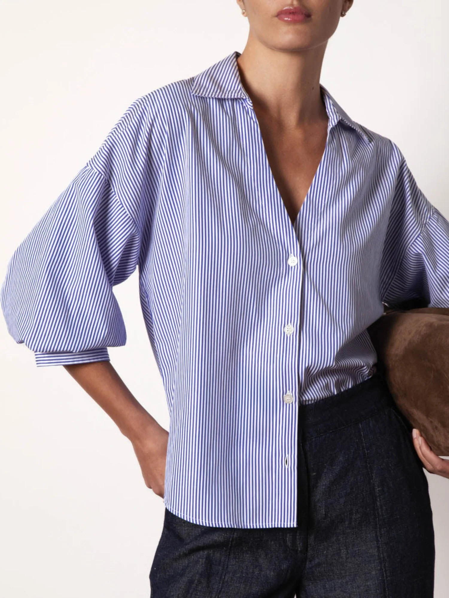 Women's Kate Shirt in Blue Stripe | Brochu Walker | Brochu Walker