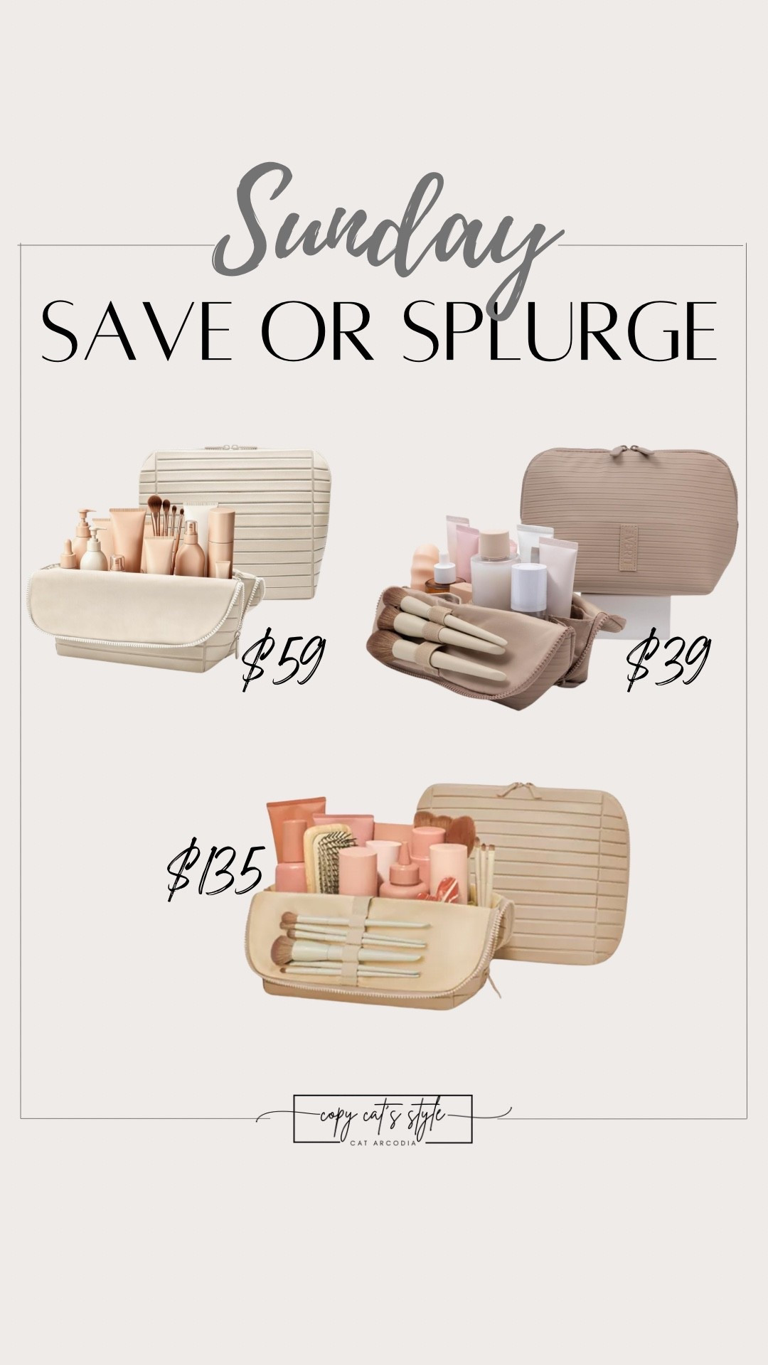 Save or splurge on the travel or cosmetic bag I can’t live without. Own and love the Amazon look for less. Travel bags, travel cosmetic cases, travel organizers, travel must haves.

#LTKTravel #LTKOver40 #LTKSaleAlert