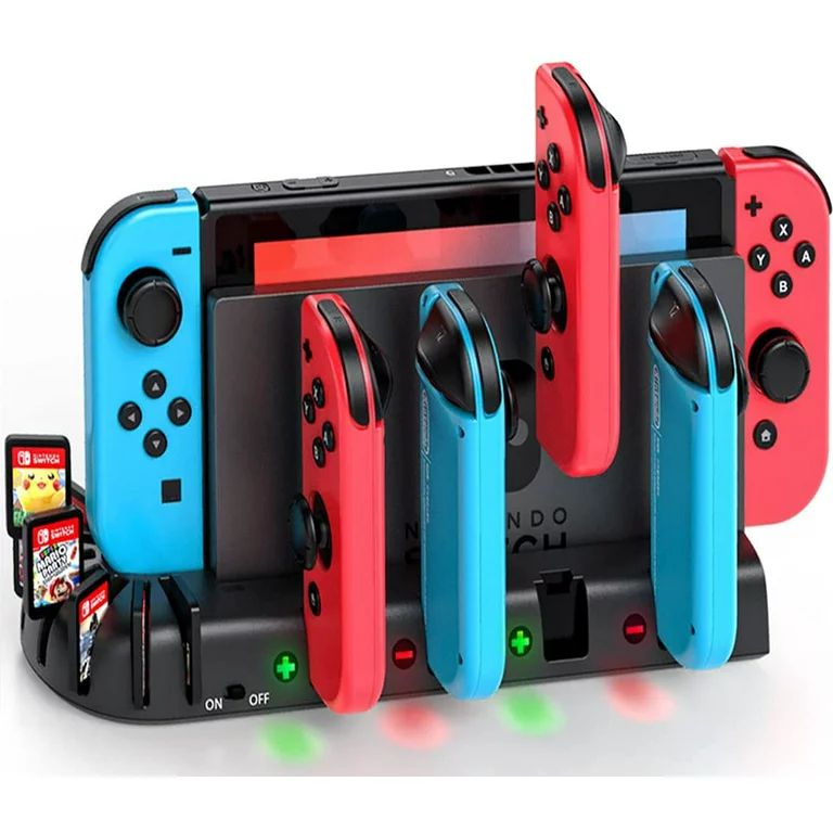 Switch Controller Charger for Nintendo Switch Joy-Con, KDD Joy-Con Charging Station with 8 Games ... | Walmart (US)