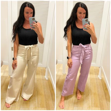 Loft new-in workwear is on a big sale!! These pants are so perfect for spring and summer— I love the styles and colors!

Cream colored pants: fit TTS; I got my normal 27.
Lavender colored pants: I sized down to a 2.

#LTKworkwear #LTKfindsunder50 #LTKsalealert