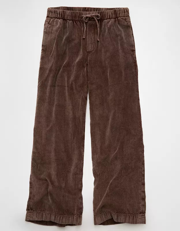 AE Stretch Corduroy Low-Rise Baggy Wide-Leg Pant | American Eagle Outfitters (US & CA)