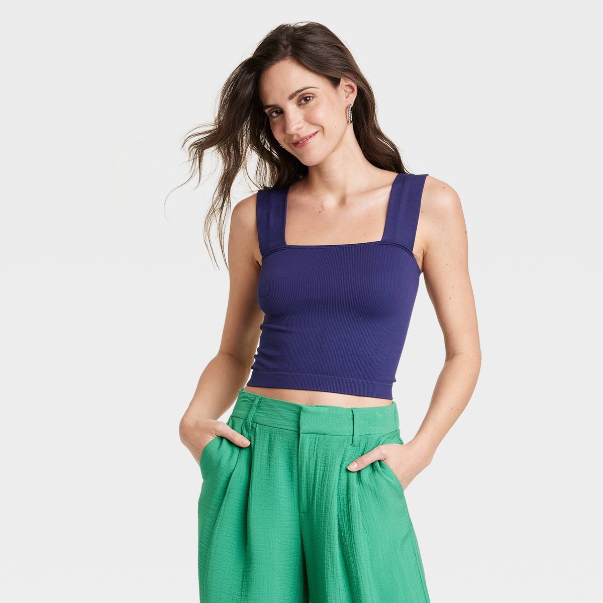 Women's Slim Fit Ribbed Tank Top - A New Day™ | Target