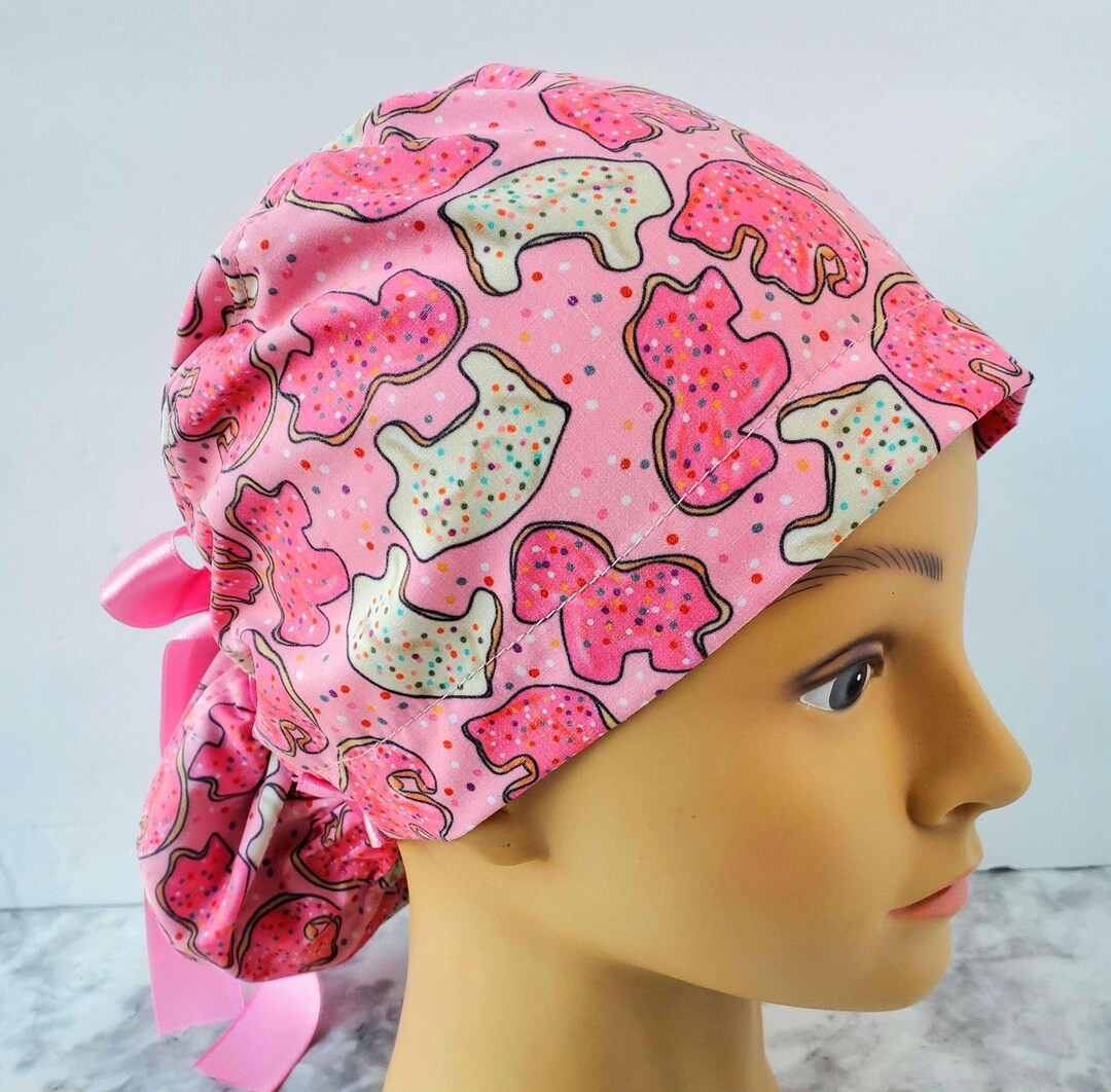 Cookies Animal Scrub Cap Pink,scrub Cap Confetti Pink Cookie Frosted,scrub Cap Nicu - Etsy | Etsy (US)
