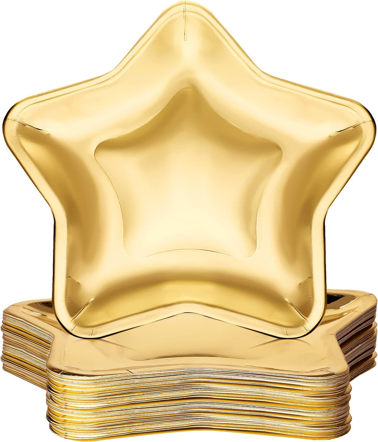 60 Pieces Thick Star Shaped Graduation Paper Plates Disposable Party Plate Pentagram Dinnerware P... | Amazon (US)