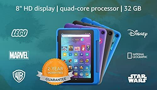 Fire HD 8 Kids Pro tablet, 8" HD, ages 6–12, 32 GB, (2021 release), Intergalactic | Amazon (US)