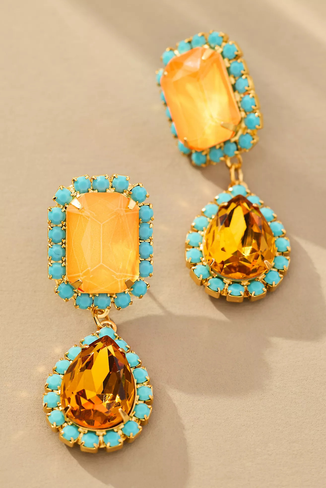 The Pink Reef Jewel Drop Neon Earrings | Anthropologie (US)