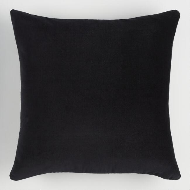 Black Velvet Throw Pillow | World Market