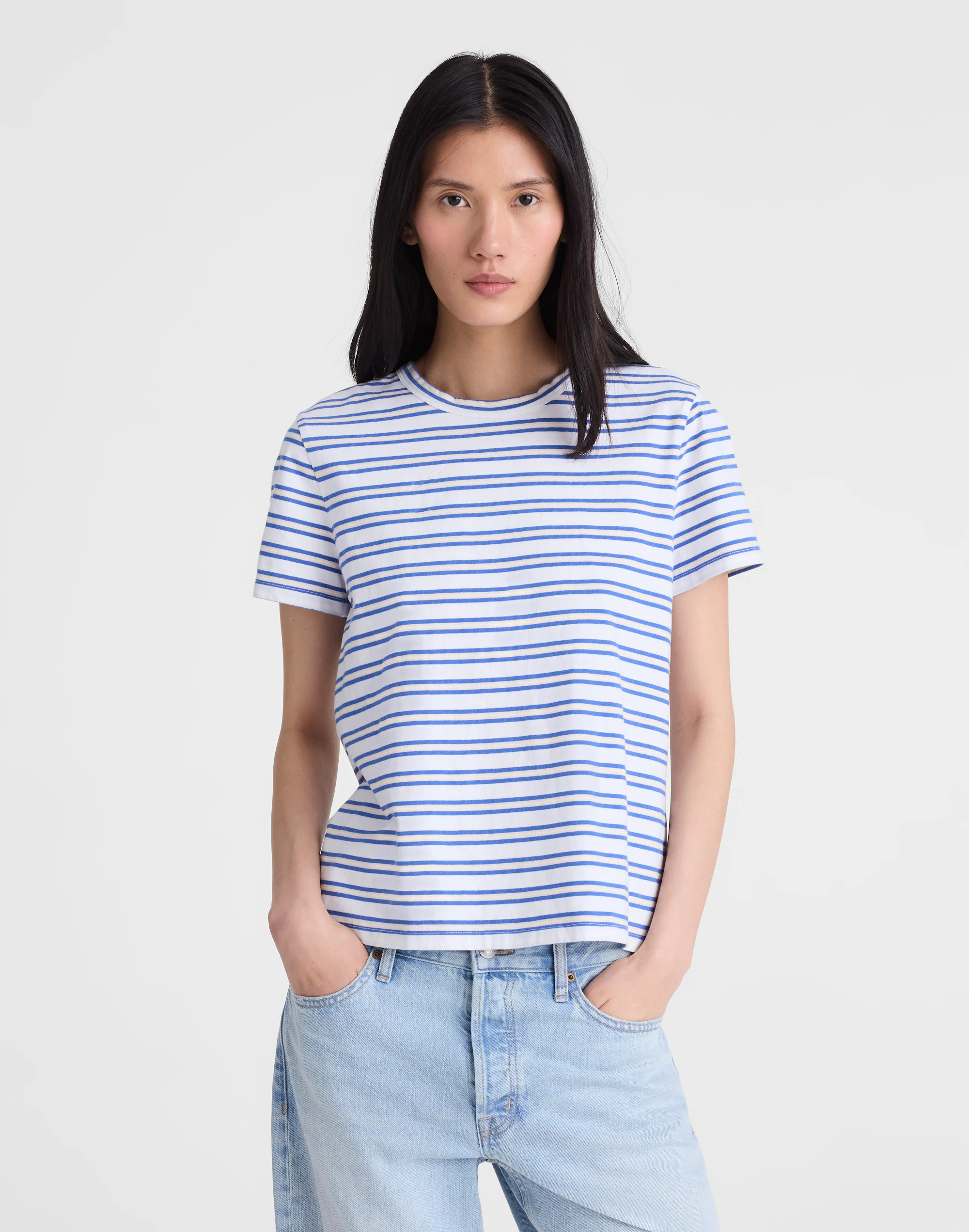 The Perfect Crewneck Tee in Allday Jersey | Madewell