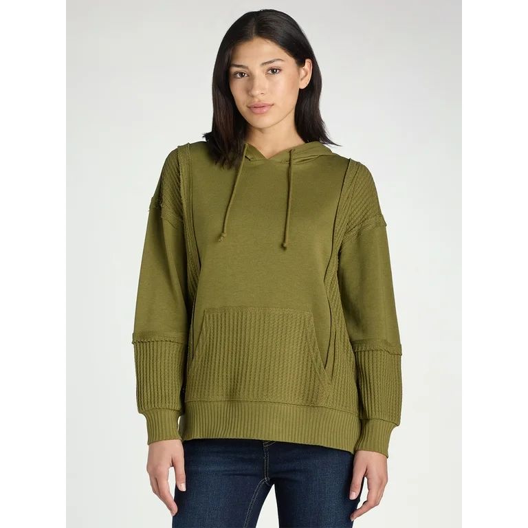 Time And Tru Women's Waffle Hoodie, Sizes XS-XXXL | Walmart (US)