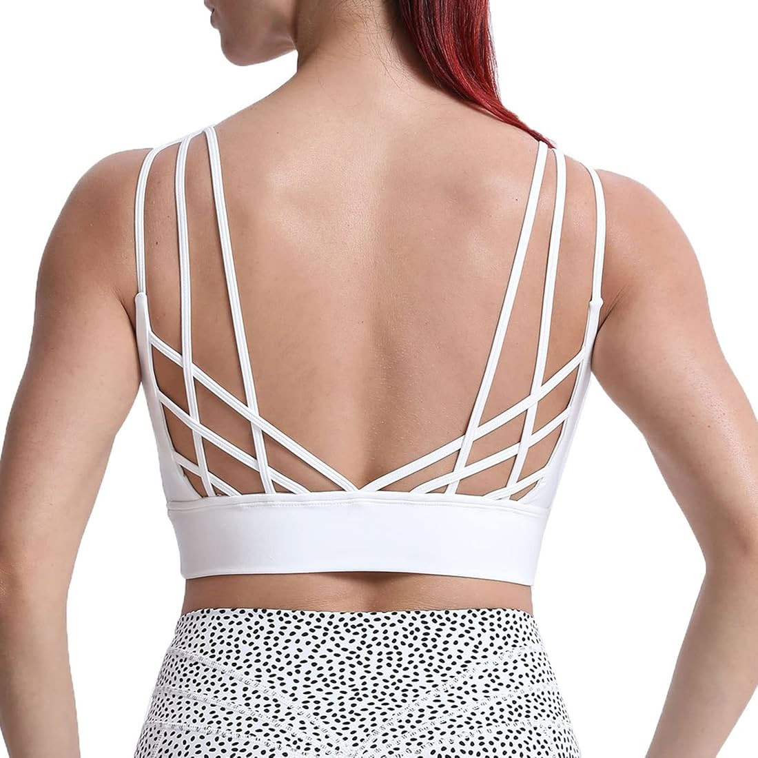 Aoxjox Caged Sports Bras for Women High Impact Fitness Running Multi-Cross Back Training Yoga Cro... | Amazon (US)