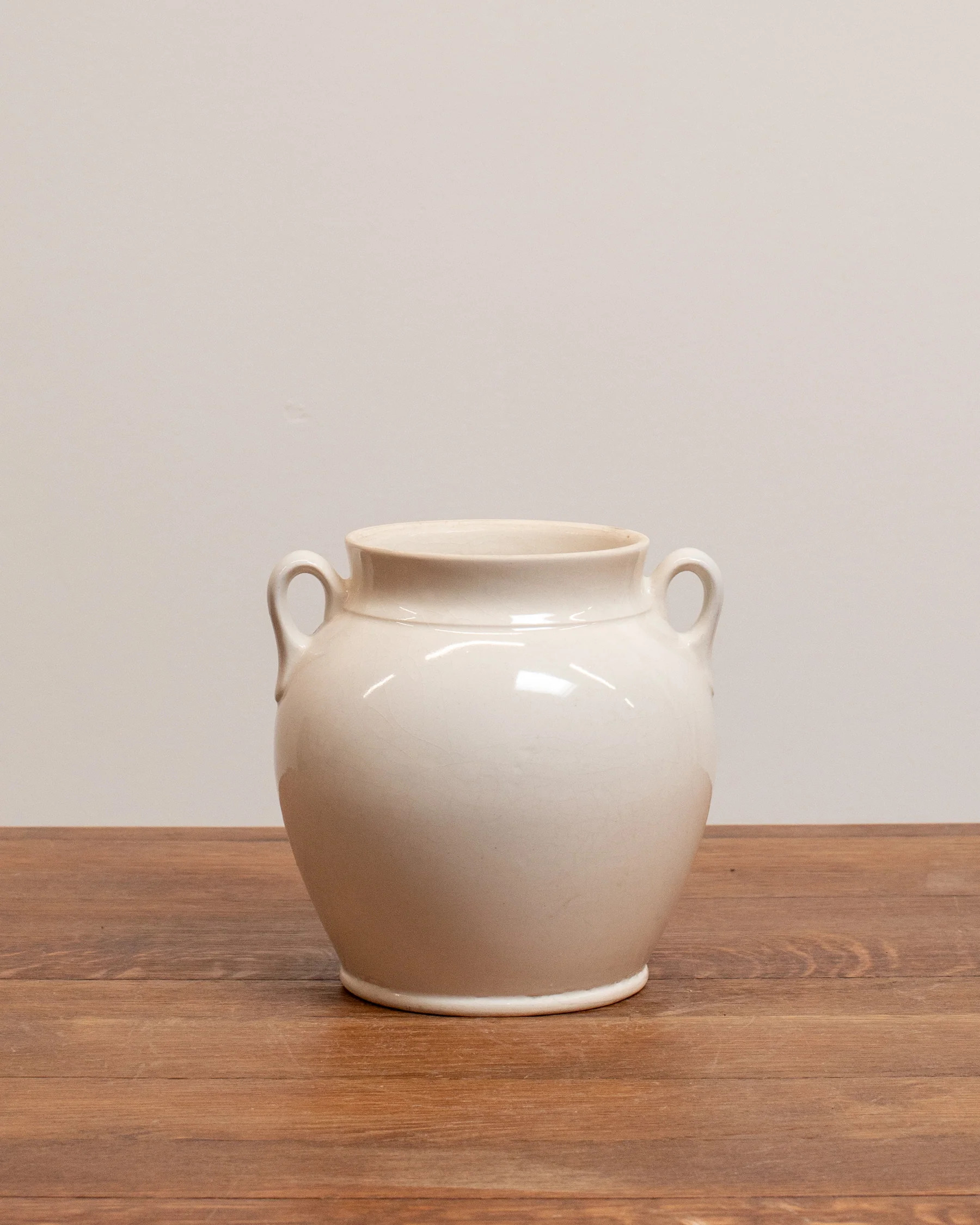 Vintage French Ironstone Vase | The Vintage Rug Shop