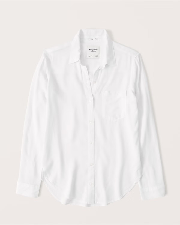 Drapey Boyfriend Shirt | Abercrombie & Fitch (US)