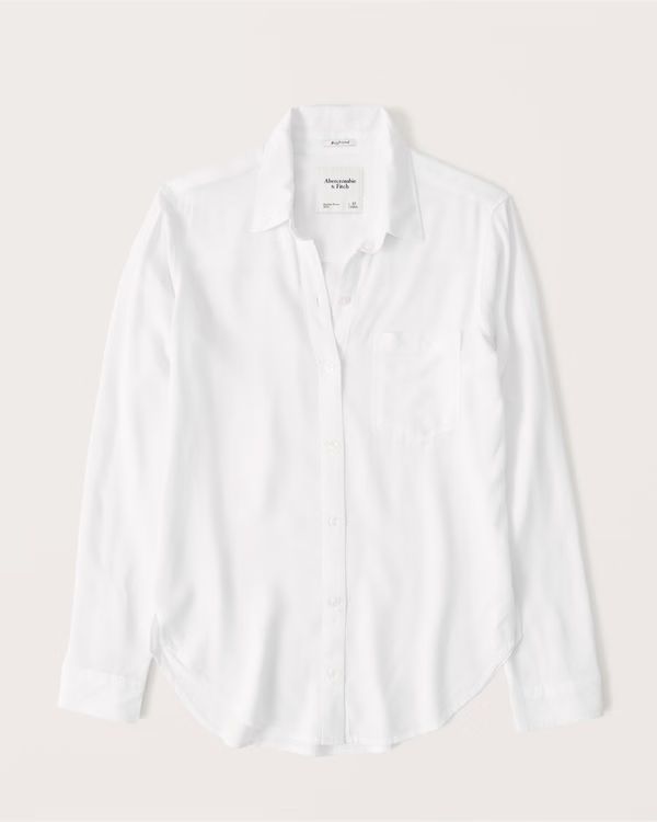 Drapey Boyfriend Shirt | Abercrombie & Fitch (US)