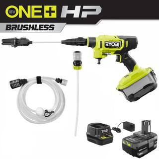 ONE+ HP 18V Brushless EZClean 600 PSI 0.7 GPM Cordless Battery Cold Water Power Cleaner with 4.0 ... | The Home Depot