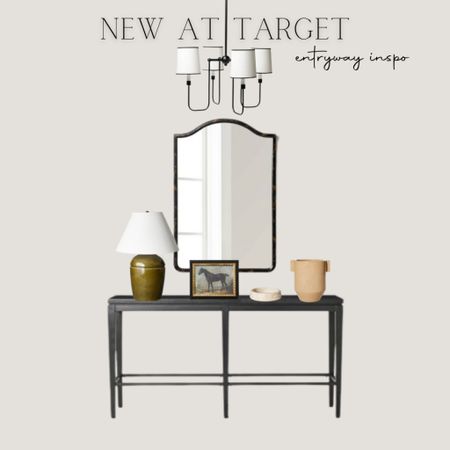 New home decor at target releasing June 25

Entryway inspo 
Chandelier
Mirror
Table lamp 
Small frames art 
Entry table 

#LTKunder50 #LTKhome #LTKFind
