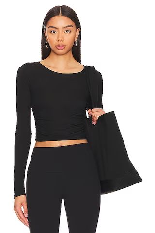 alo Gather Long Sleeve in Black from Revolve.com | Revolve Clothing (Global)