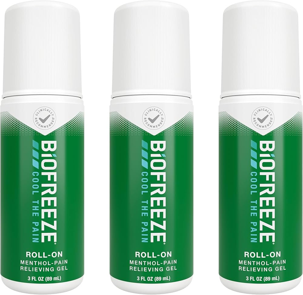 Biofreeze Roll On Pain Relief for Knee, Neck, Hip, Joint, Shoulder, & Simple Backache, Arthritis ... | Amazon (US)