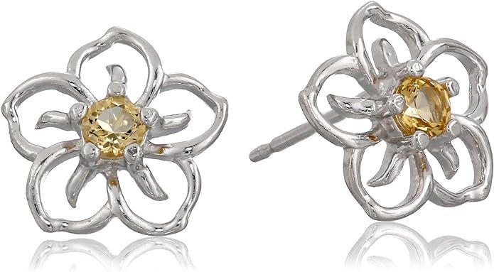Sterling Silver Sky Flower Stud Earrings | Amazon (US)