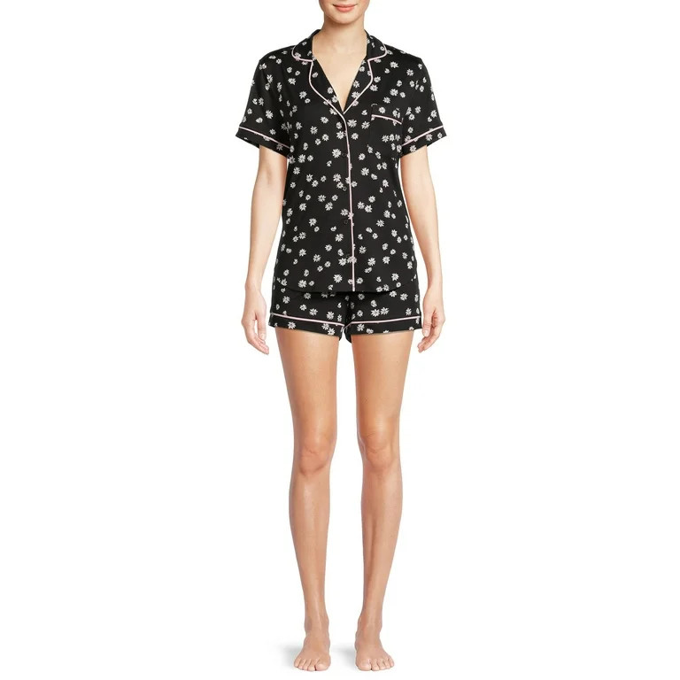 Secret Treasures Women's and Women's Plus Size Top and Shorts Pajama Set, 2-Piece | Walmart (US)